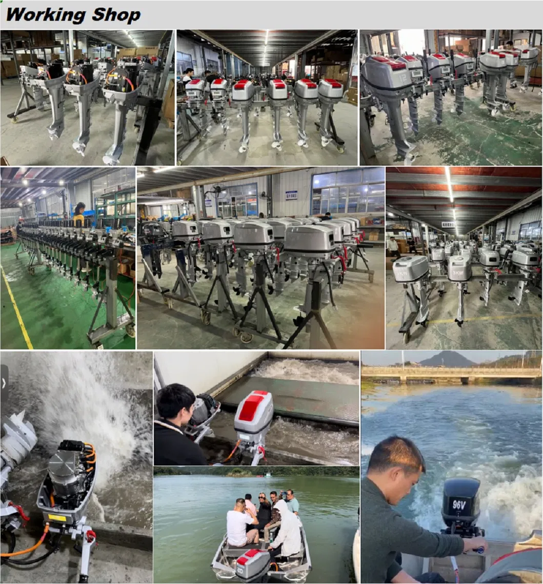 96volt 9kw Electric Outboard Motor Setup View