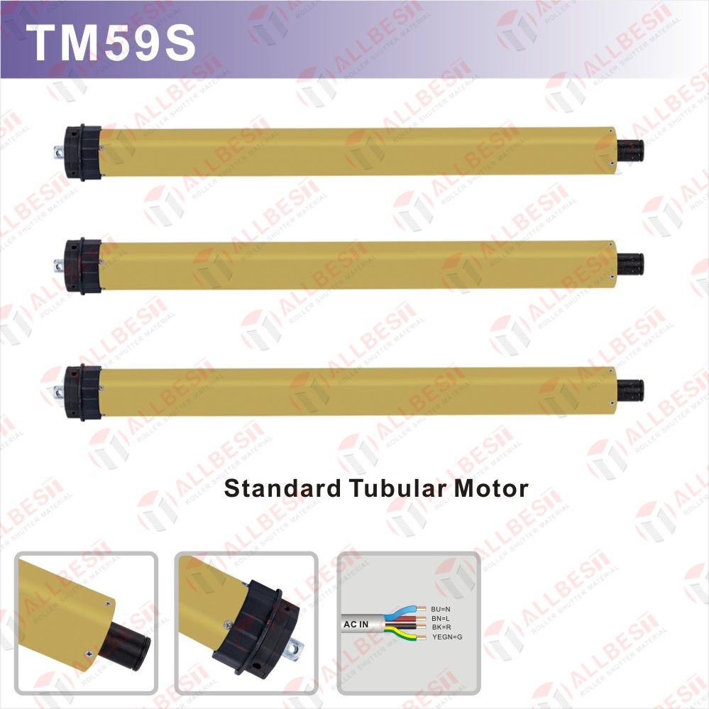 25, 35, 45, 59, 92mm AC Tubular Motor for Roller Blinds, Roller Shutter, Garage Door. Awning