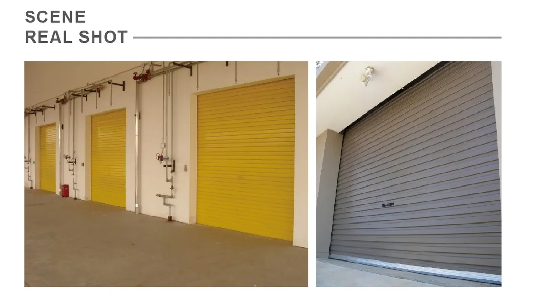 Commercial Sliding Thermal Insulated Industrial Roller Shutter Roll up Curtain PU Sandwich Panel Manual or Motor Driving Security Residential Metal Residential