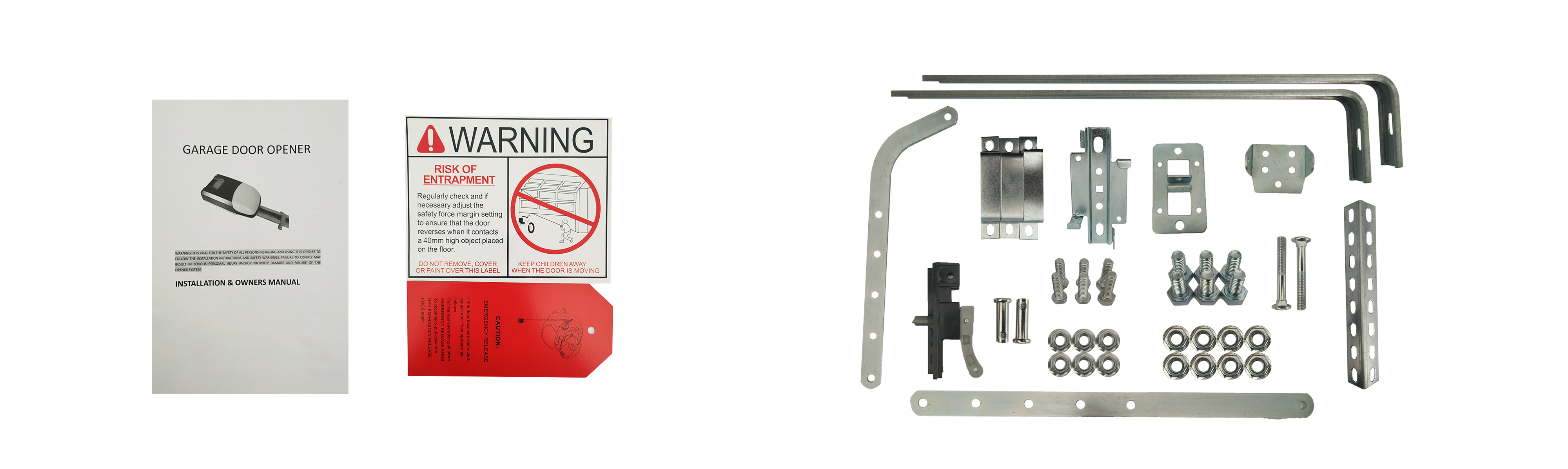 Opener manual and fixed hardwares