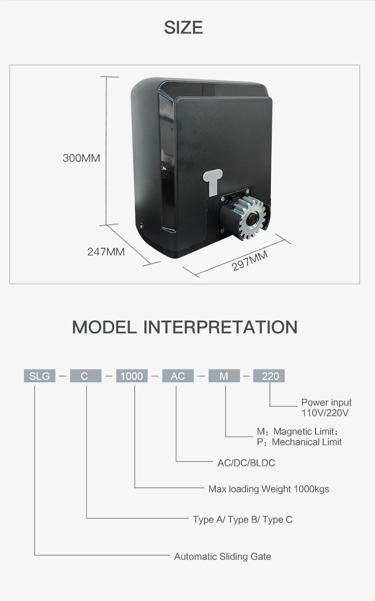 Automatic Electric Sliding Gate Motor Detail 14