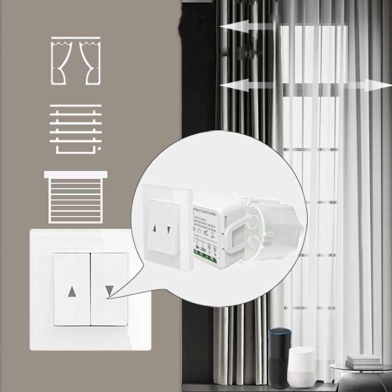 Mini Roller Shutter Rolling Motor Window Tuya Smart Life Smart Zigbee Curtain Switch for Google Home Amazon Alexa