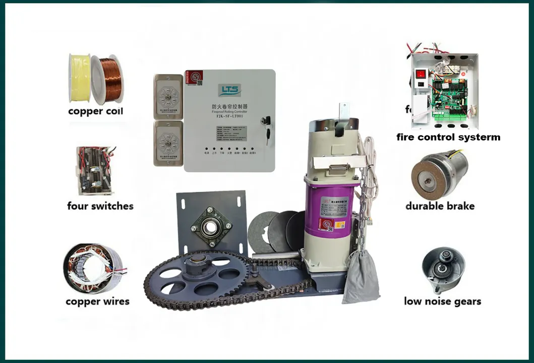 Fire rated roller shutter motor