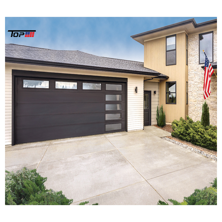 Factory Price Customize Remote Control Galvanized Steel Security Automatic Sliding Waterproof Finished Garage Door Motor