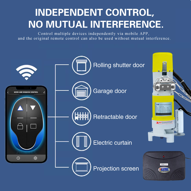 Smart WiFi Rolling Door Opener AC Motor for Garage Shutter