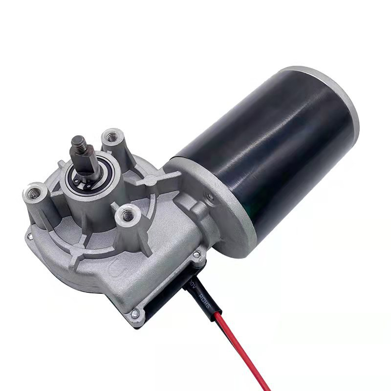 Dmke D49 D59 D63 76mm 63mm 45W 50W 12V 24V Sliding Gate Door Open Brush Gear Motor 12 24 Volt DC Worm Garage Door Geared Motor