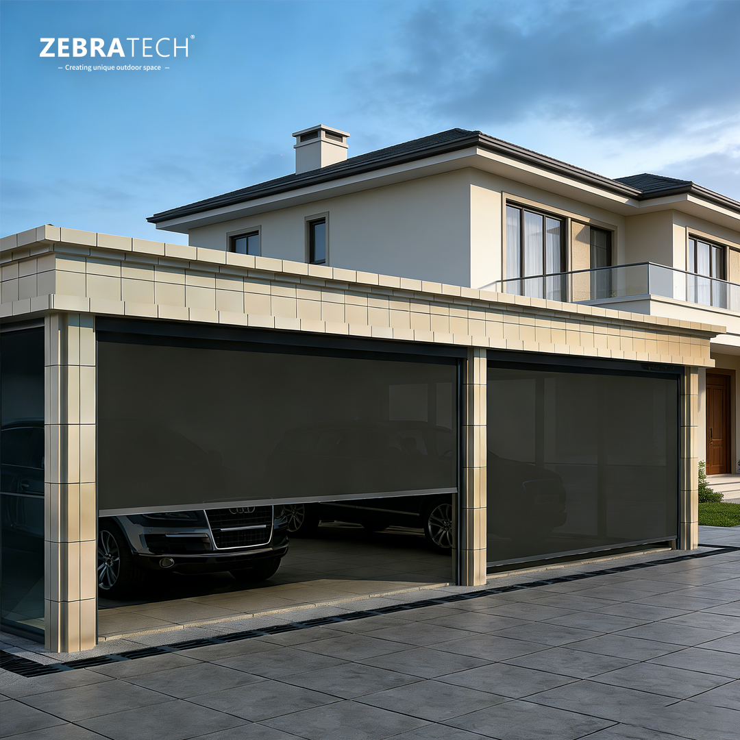 Large Size Automatic Waterproof Motorized Outdoor Blinds With Zipper Track System For Patio And Balcony-Factory Direct