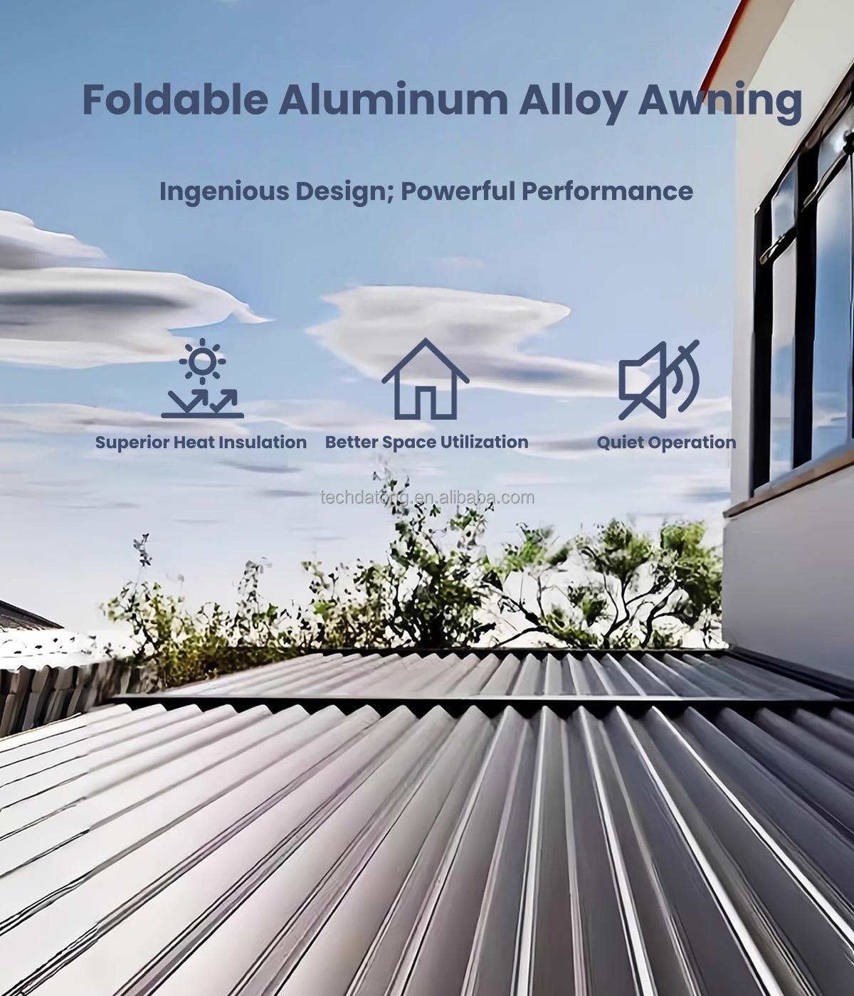 Horizontal Roof Motorized Aluminum Roller Shutter High Security Windproof Waterproof Remote Control Commercial Office Building
