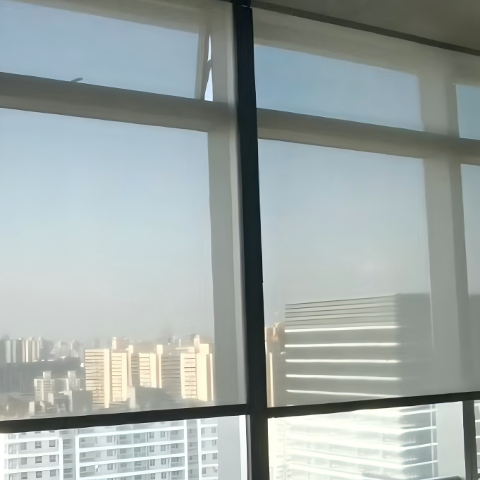 Customized Tilting electric roller blinds motorized windproof and sunshade shutters curtains with remote control balcony