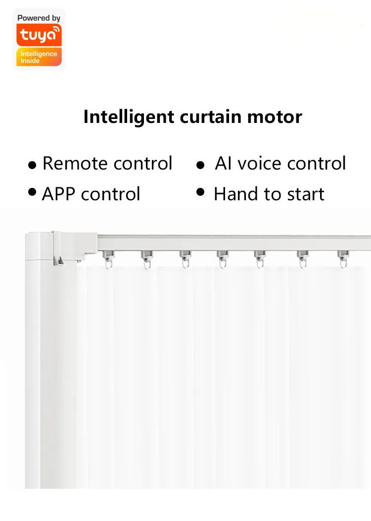 Tuya Smart Motorized Curtain Motor Customized DIY Track Electric Remote Control