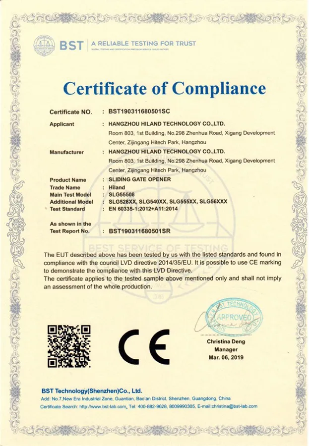 CE-LVD Certification