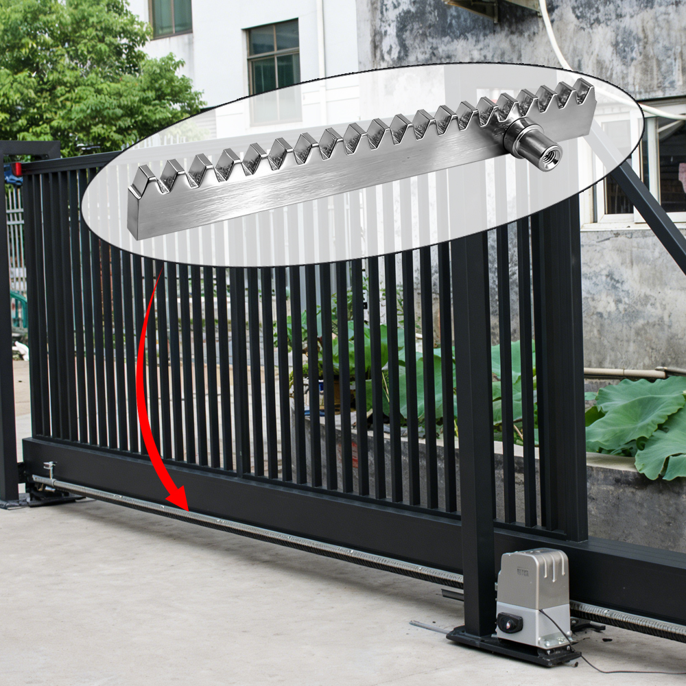 Ouyi Q235 1005x9x30mm Silver Modern Sliding Door Moving Gate Gear Rack DC 24V Brushless Motor Automatic Openers