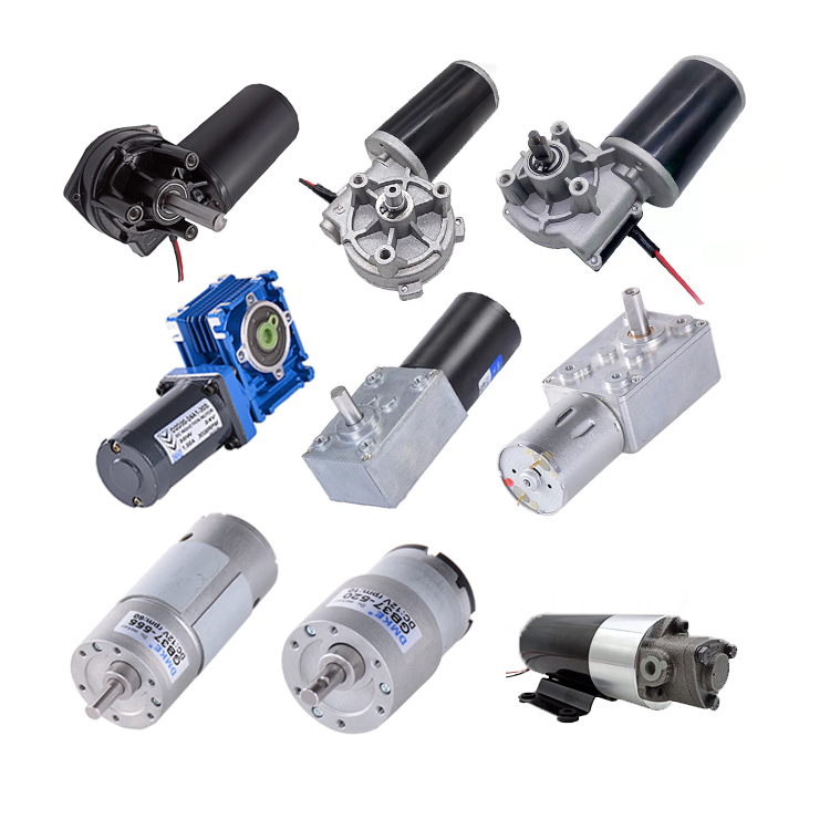 Dmke D49 D59 D63 76mm 63mm 45W 50W 12V 24V Sliding Gate Door Open Brush Gear Motor 12 24 Volt DC Worm Garage Door Geared Motor