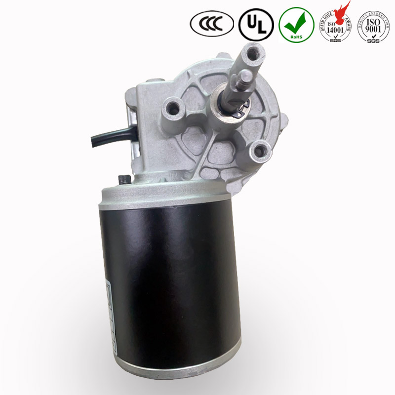 76mm 8nm Low Noise DC 12V Worm Geared Motor Micro Gear Motor Roller Shutter Door Motor