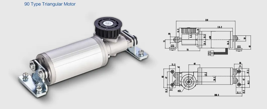 Detailed view of Sliding Glass Modern Design Door Opener Motor