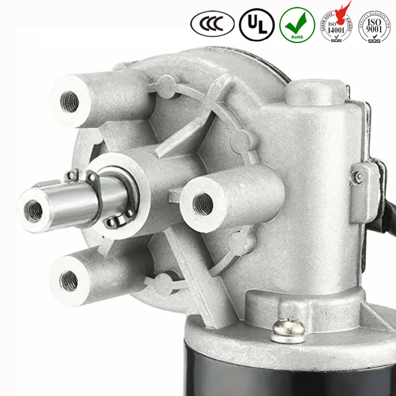 76mm 8nm Low Noise DC 12V Worm Geared Motor Micro Gear Motor Roller Shutter Door Motor