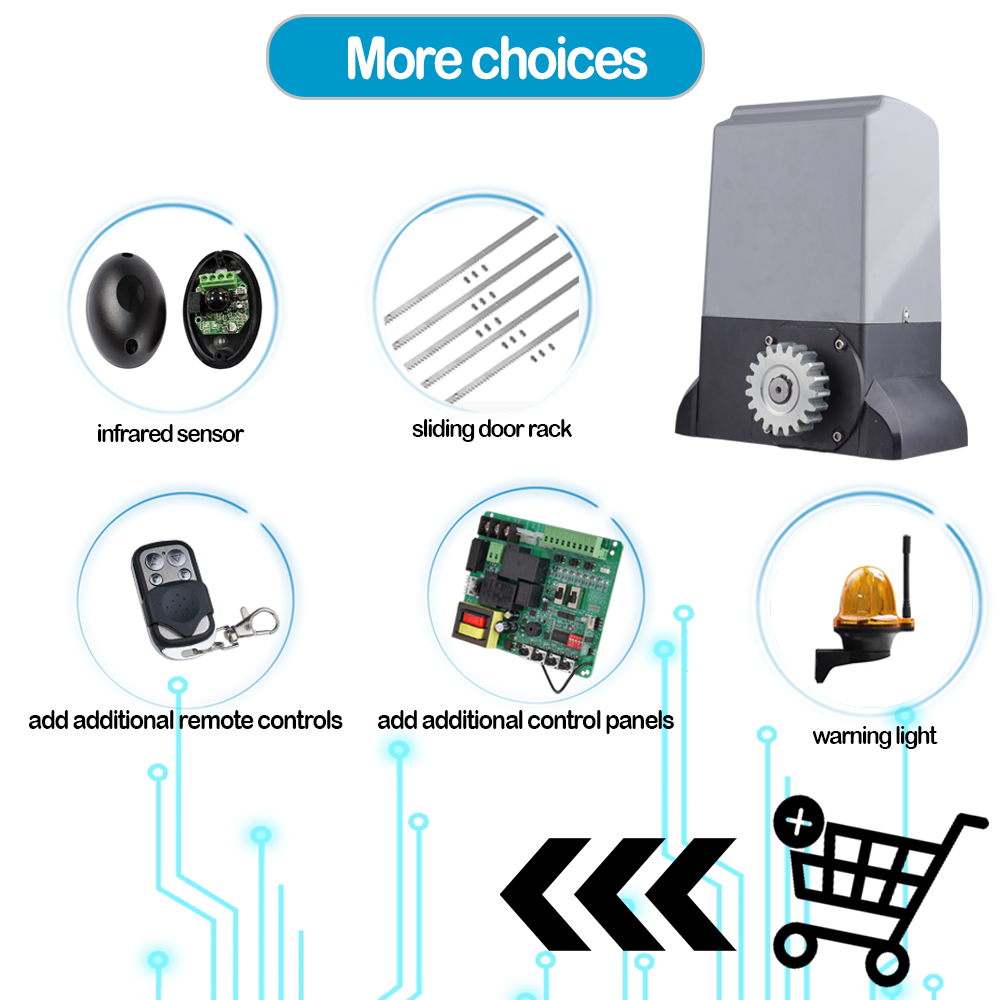 FUBEI Customization AC 320W 600kg Spring-Limited Sliding Gate Operator Pull-Push Door Motors Kit with Timed Closing