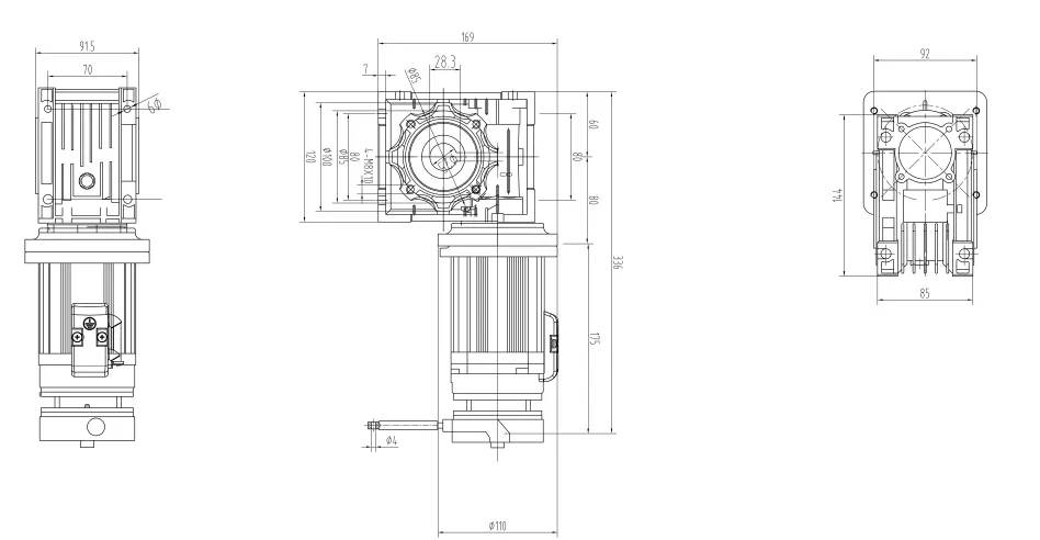 Industrial Heavy-Duty Vertical Sliding Door Servo Motor System