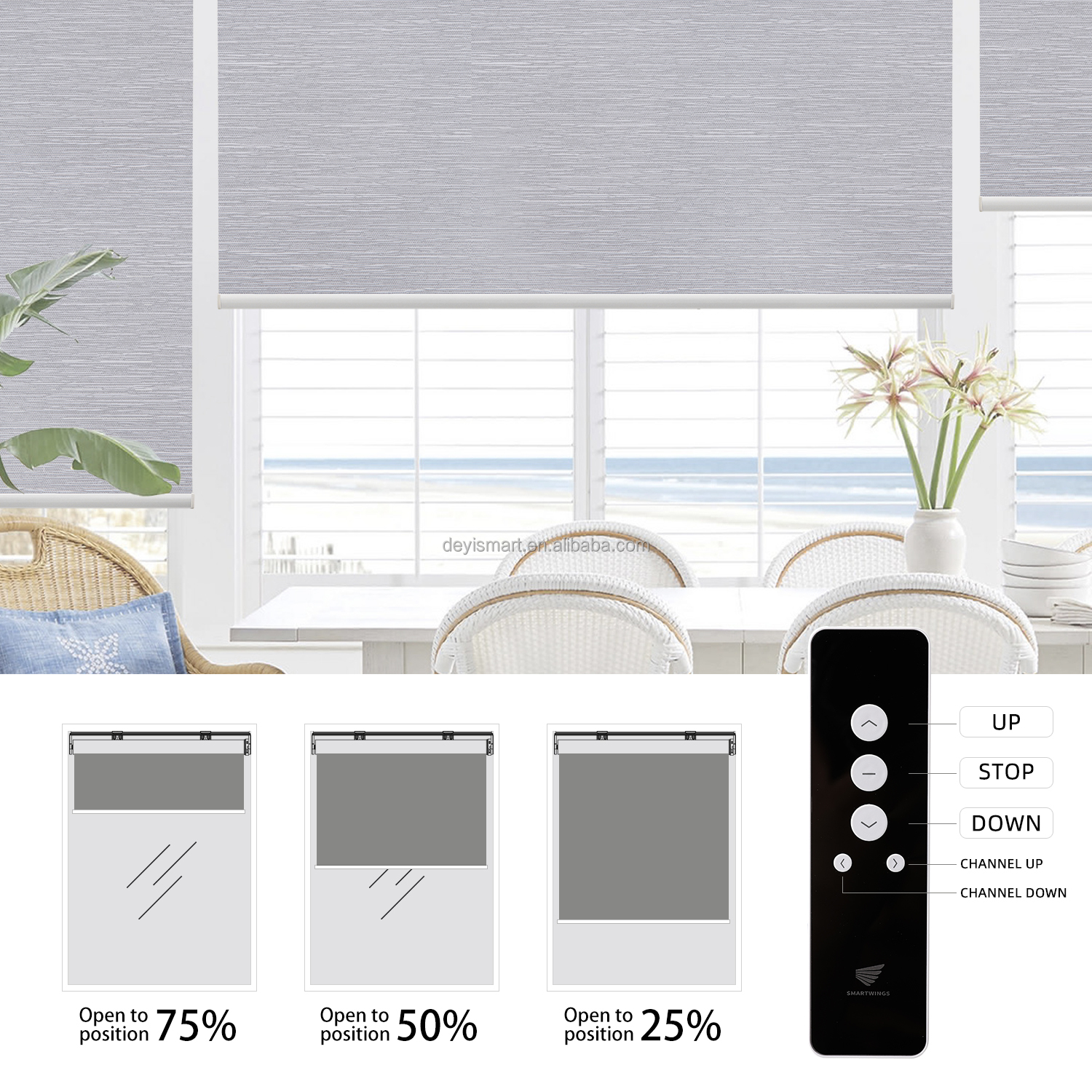 Deyi Roller Shutter Motorize Curtain Track Mechanic Limit Tubular Motor for Smart Window Blinds PoE Automated Window Shades