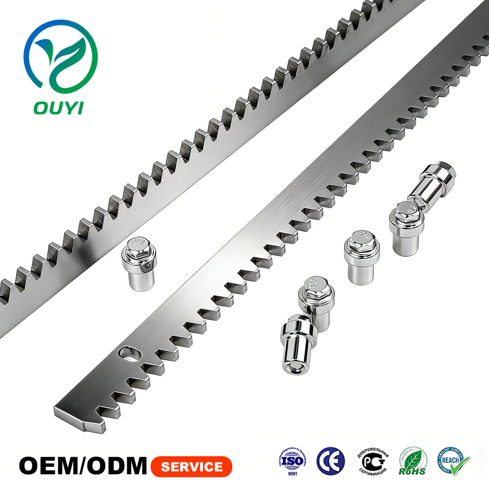 Ouyi Q235 1005x9x30mm Silver Modern Sliding Door Moving Gate Gear Rack DC 24V Brushless Motor Automatic Openers