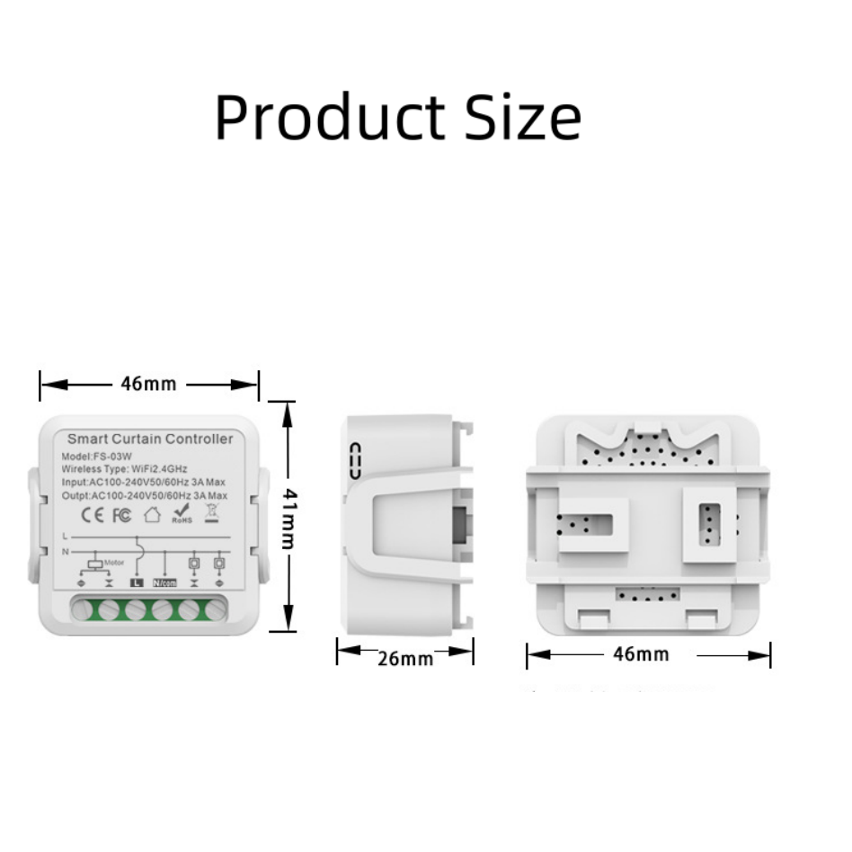 Mini Roller Shutter Rolling Motor Window Tuya Smart Life Smart Zigbee Curtain Switch for Google Home Amazon Alexa