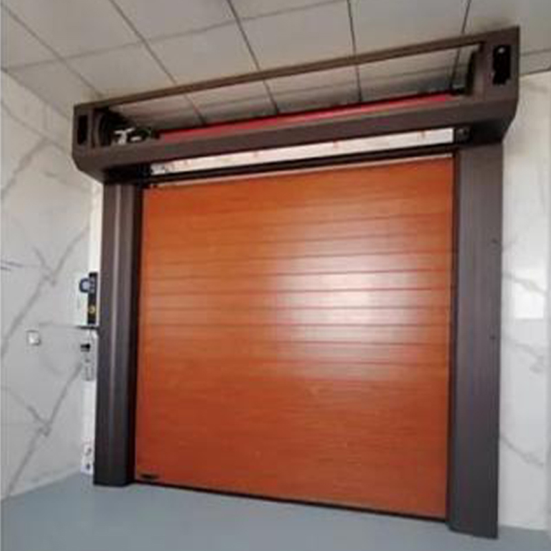 Automatic Exterior Spiral Overhead Aluminum High Speed Rolling Door Windproof Finished Surface Servo Motor
