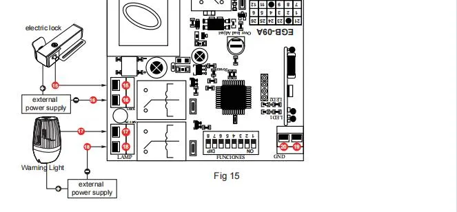 Sliding gate motor motherboard layout