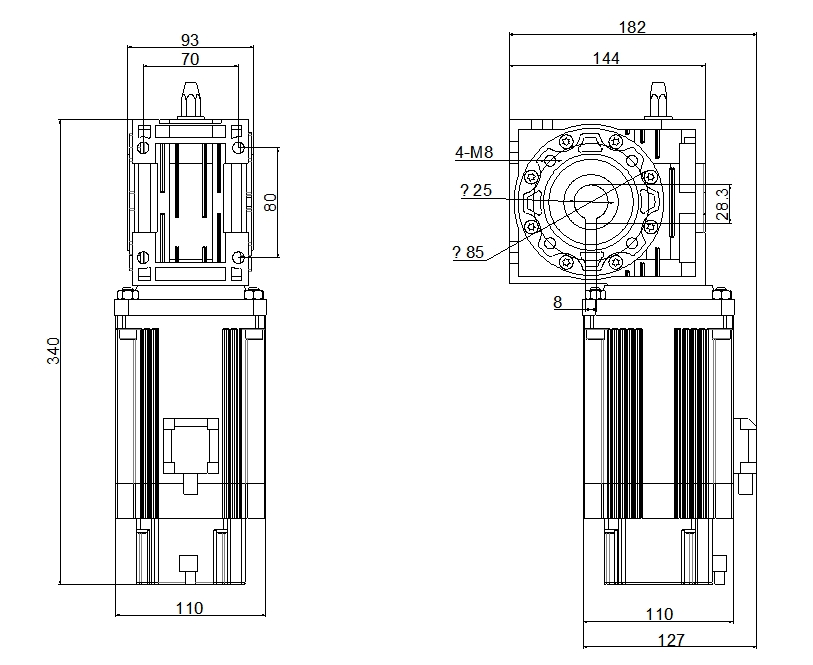 High-Speed Industrial Door Operator with Rapid Rolling Servo Motor 1500W