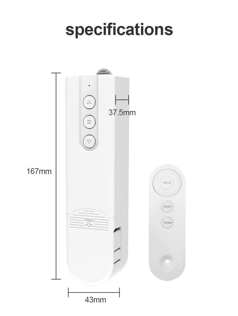 Tuya Wifi Zigbee Roller Shutter Motor Wireless Remote APP Voice Control Motorized Smart Blinds for Alexa Google Home