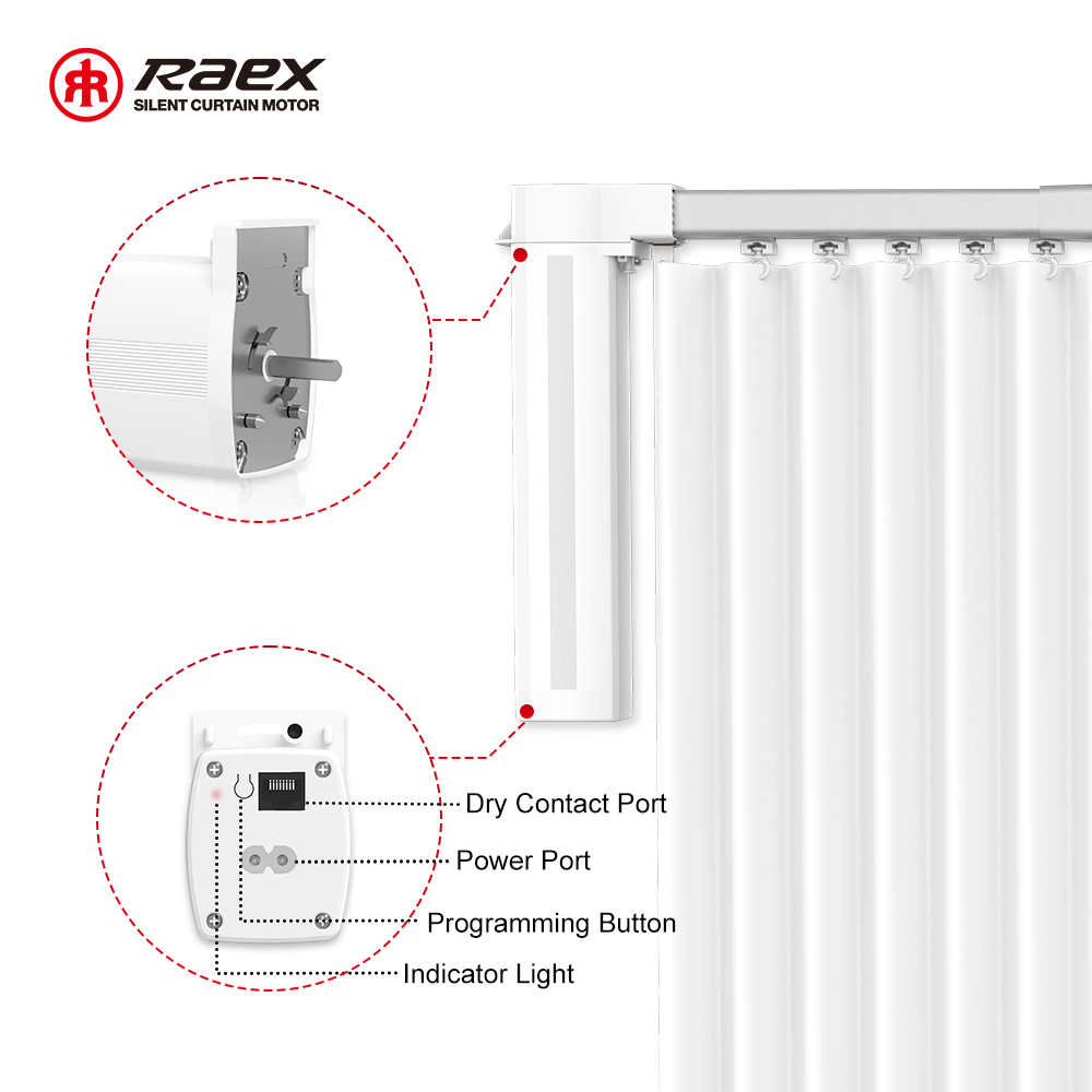 Tuya Smart Wifi Curtain Motor Quiet 100-240v 1.2nm Motorized Stage Curtains Switch Module USB Control Remote Set