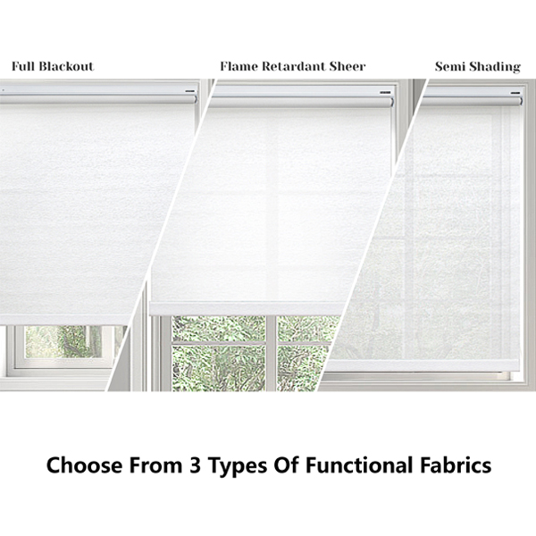 Motorized Solar Powered Roller Blinds With Elegant Top Bottom Rail For Eco Friendly Spaces