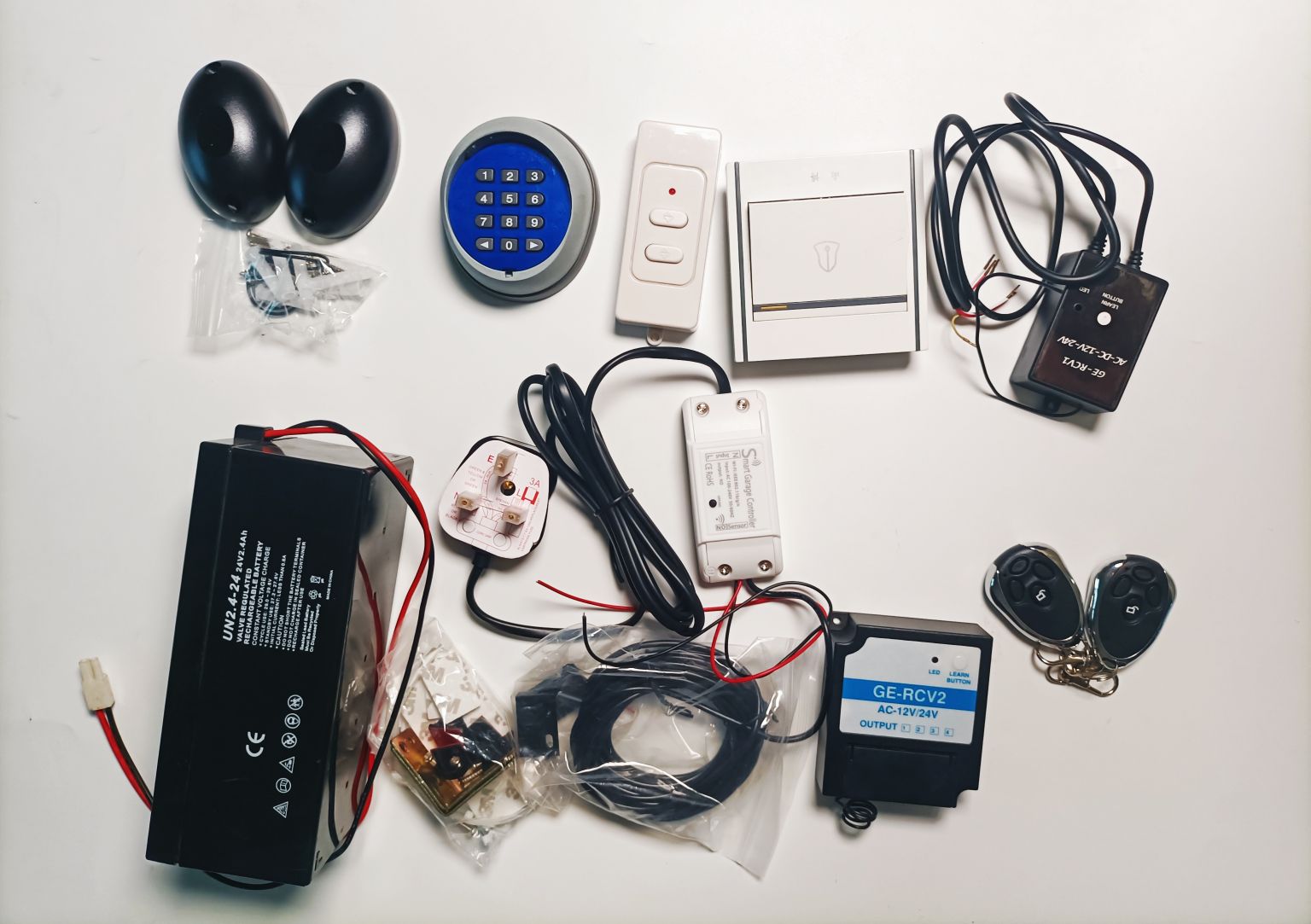 Optional garage door opener parts