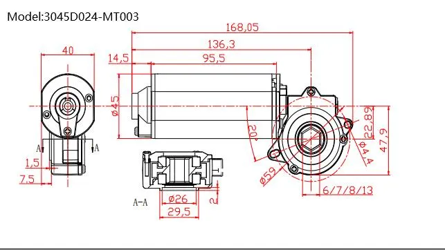 DC Worm Gear Electric Customized Motor