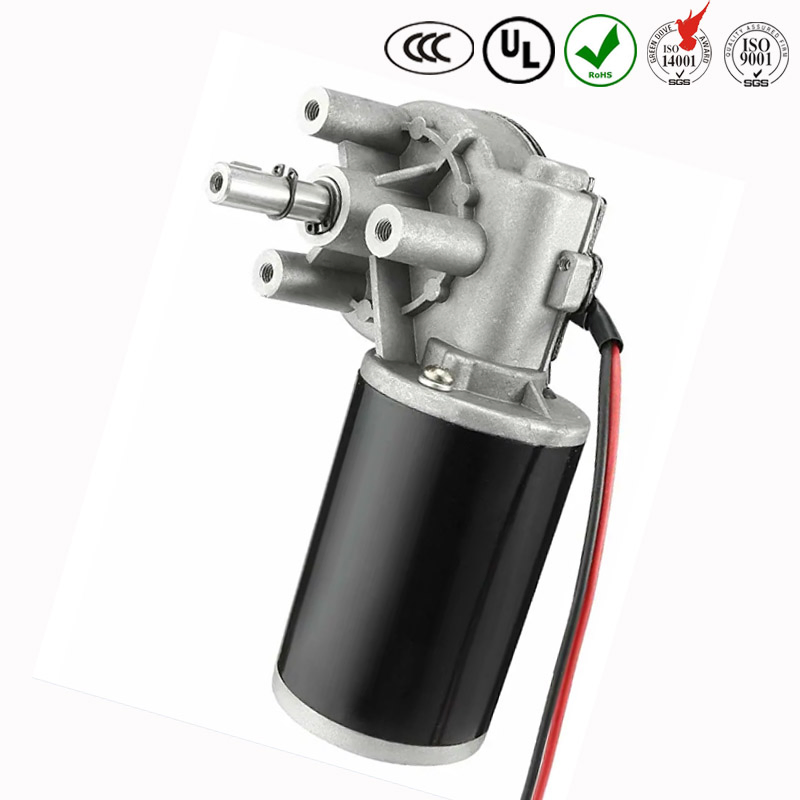 76mm 8nm Low Noise DC 12V Worm Geared Motor Micro Gear Motor Roller Shutter Door Motor