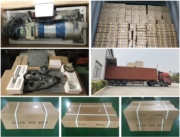 Packaging box presentation of rolling door motor