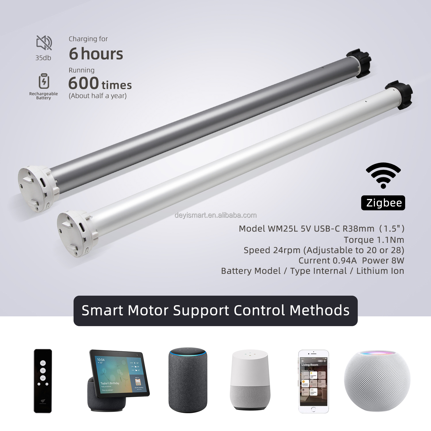 Deyi Roller Shutter Motorize Curtain Track Mechanic Limit Tubular Motor for Smart Window Blinds PoE Automated Window Shades