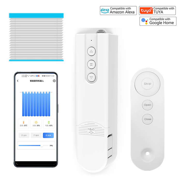 Tuya Wifi Zigbee Roller Shutter Motor Wireless Remote APP Voice Control Motorized Smart Blinds for Alexa Google Home