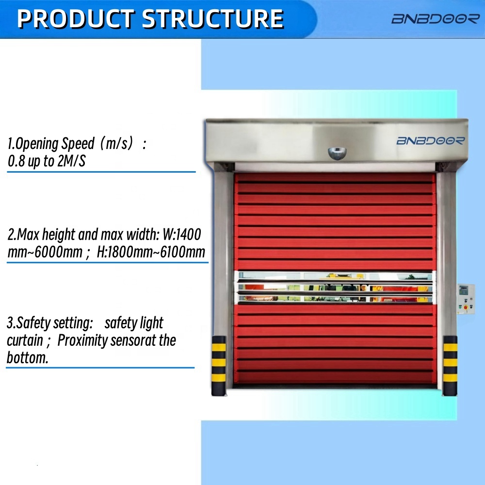 Customized Automatic Roll up Garage Roller Shutter Rolling Puerta Seccional Exterior Fast Rolling High Speed Spiral Door