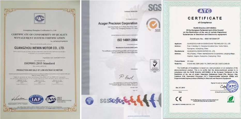 Safety and Environment Compliance Certifications