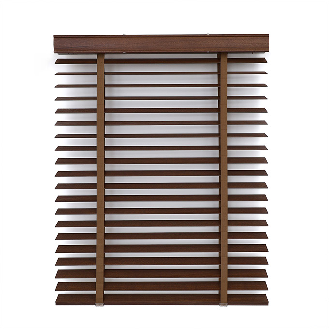 Luxury Motorized Wood Venetian Blinds Cordless Automatic Basswood Window Shutters Smart Remote Control for Home MSJ
