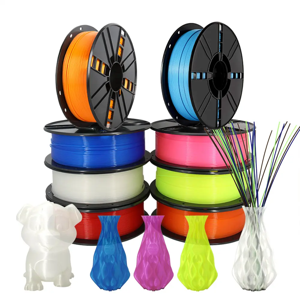 PLA filament spools 1.75mm in multiple colors