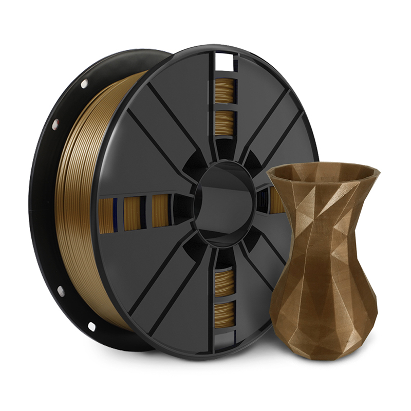 China 1.75mm 1kg Gold PLA 3D Printer Filament Manufacturer, Factory