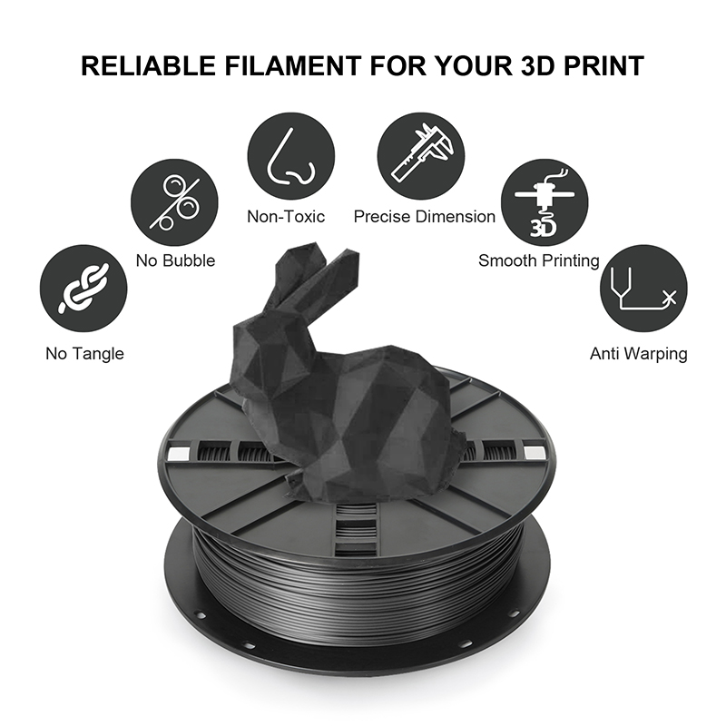 Wholesale PLA+ filament PLA plus filament Black color Factory, Factories