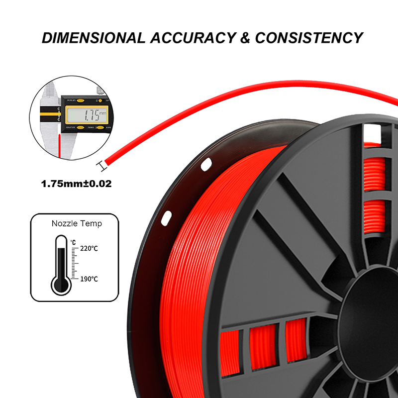 China PLA 3D printer filament red color Manufacturers, Factory