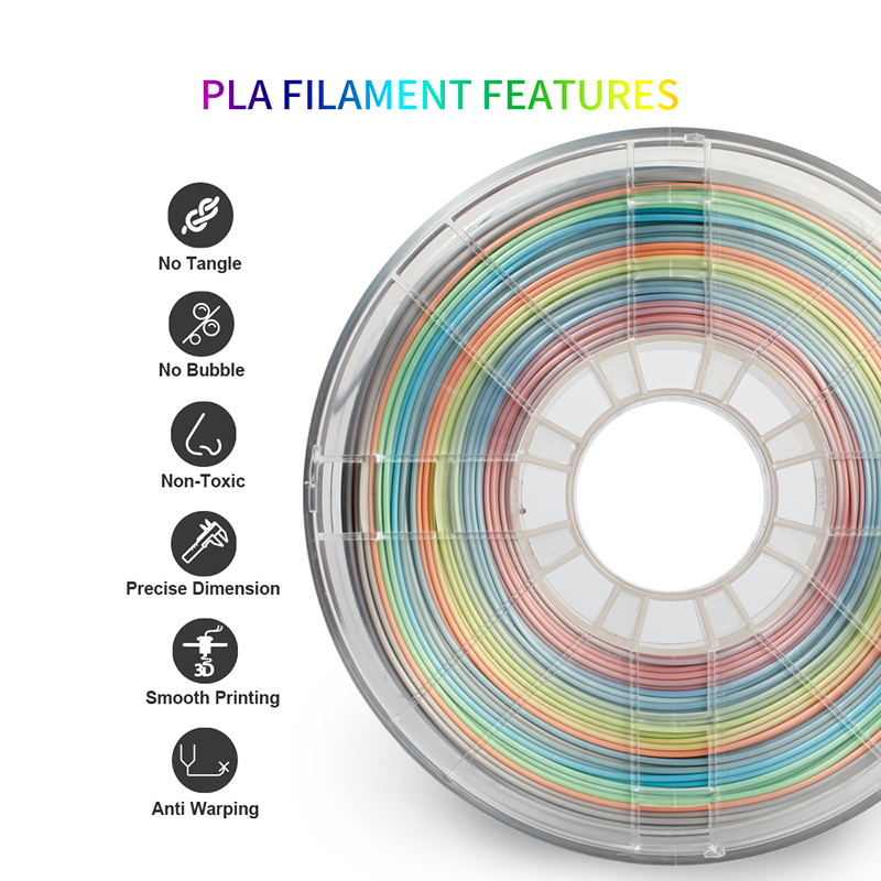 Wholesale PLA Silky Rainbow filament 3D printer Filament  Manufacturer, Supplier