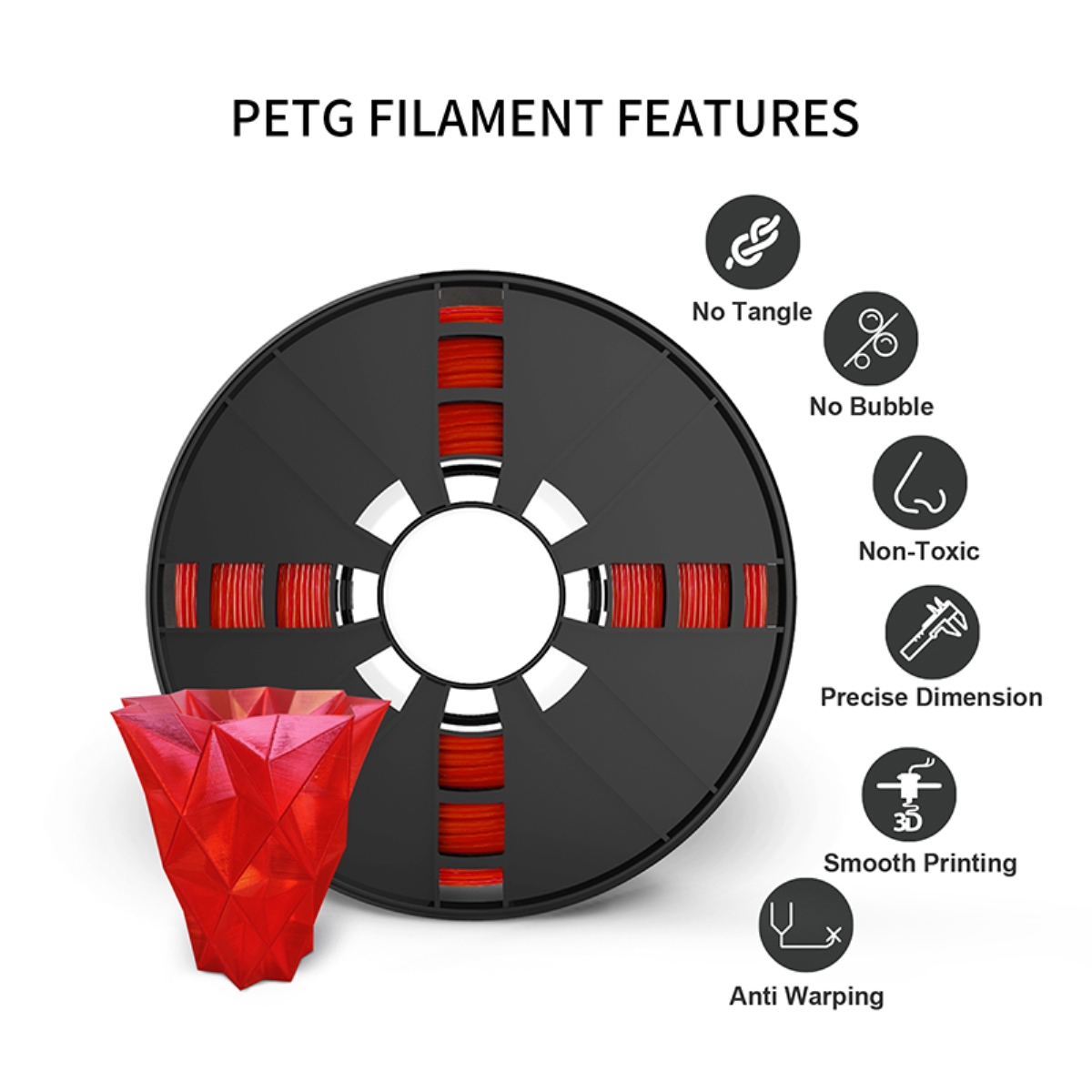 Wholesale Red 3D filament PETG for 3D printing  Manufacturer, Factories