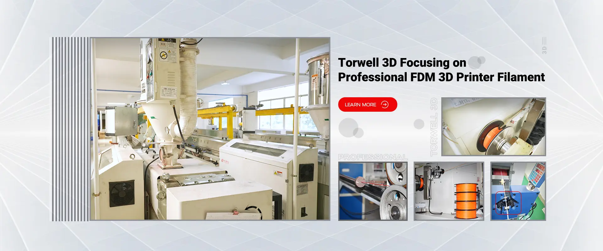 Torwell Technologies 3D filament manufacturing capability