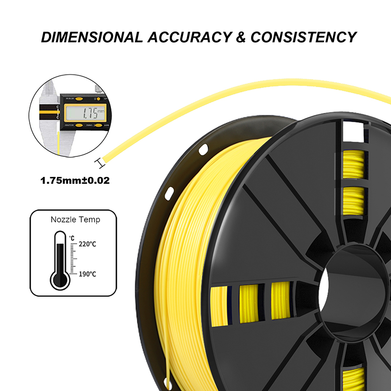 Wholesale Pla 3d printing filament yellow color Manufacturer, Factories