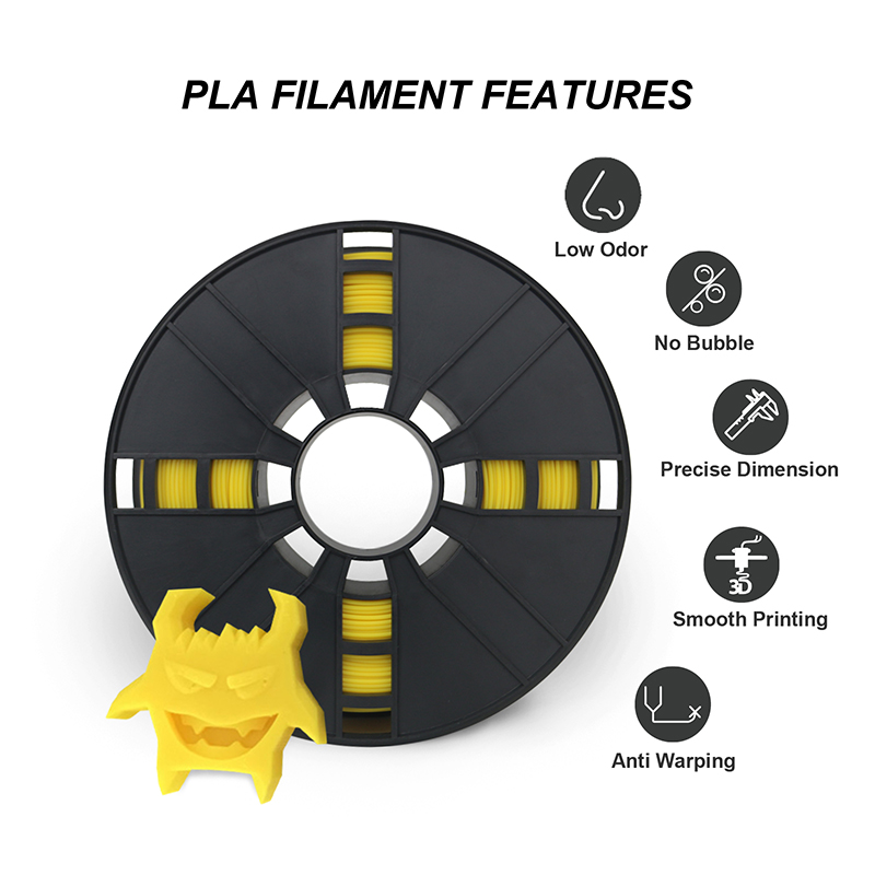 Wholesale Pla 3d printing filament yellow color Manufacturer, Factories