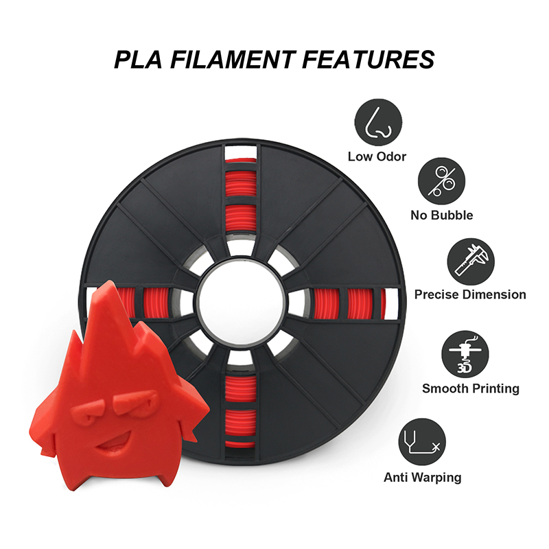 China PLA 3D printer filament red color Manufacturers, Factory